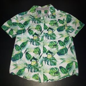 Gymboree Green Leaf Print Shirt